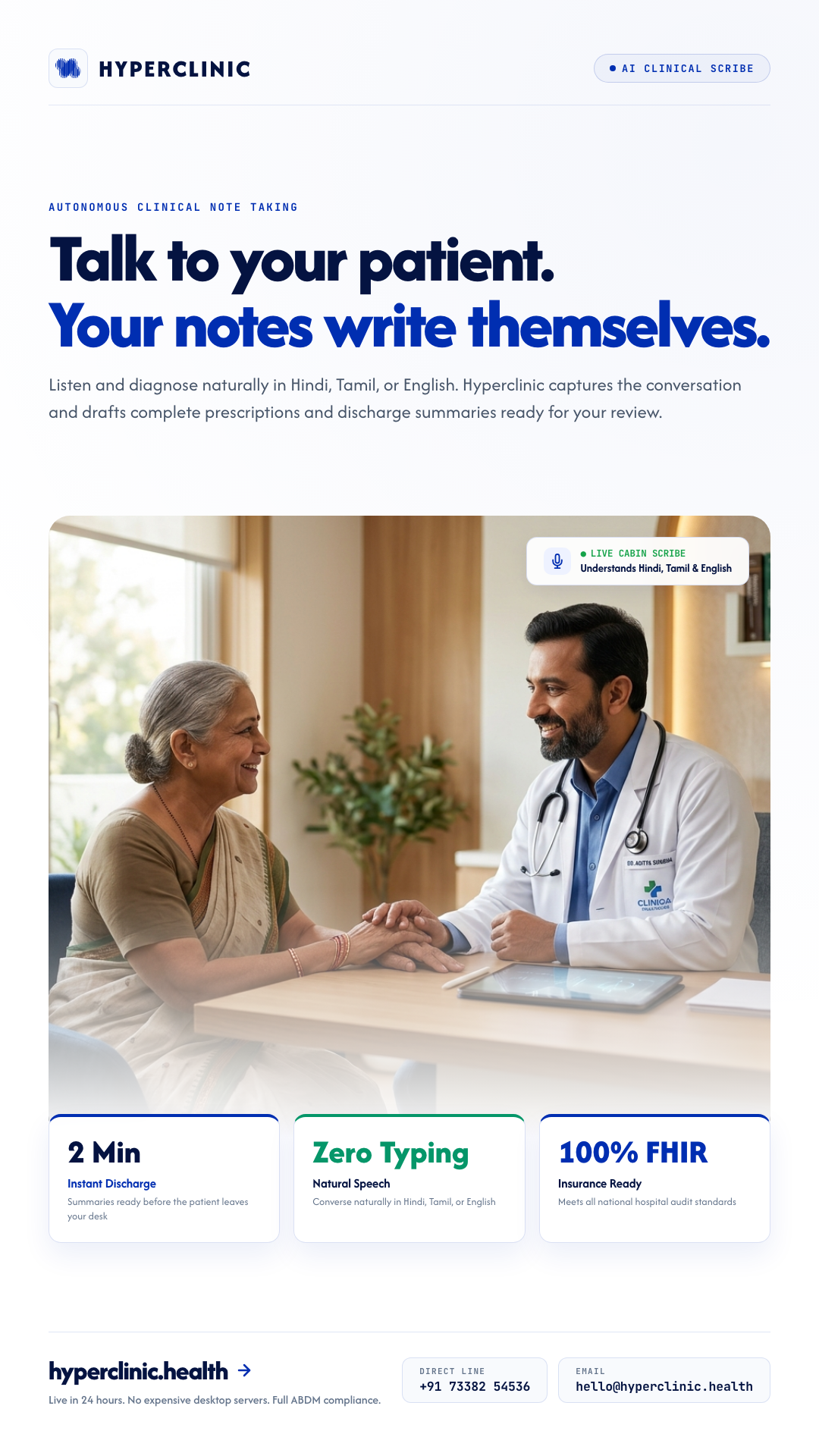 Talk to your patient. Your notes write themselves.